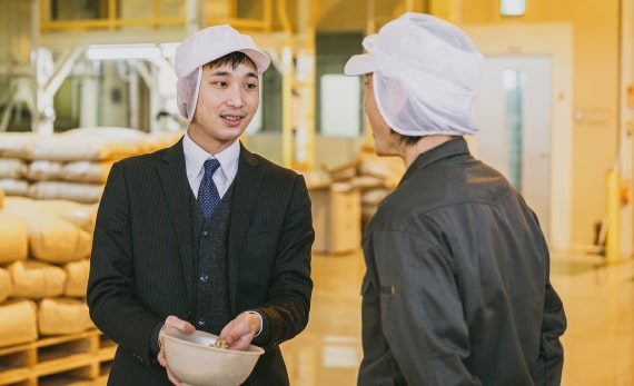 子会社、選別工場の見学